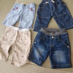 デニムショートパンツ 90cm.95cm ウエストゴム