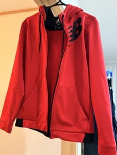 New Balance フルジップパーカー レッドのサムネイル