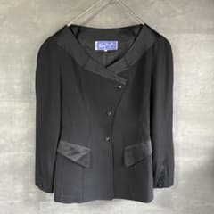 ティエリーミュグレー ジャケット ブラック サテン シルク 9号 0626