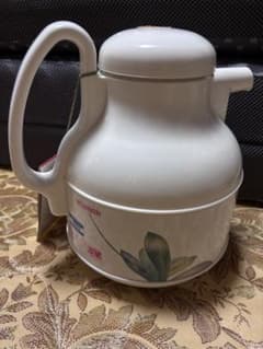 象印 魔法瓶ポット AFG-A10 1.0L 胡蝶蘭 昭和レトロ 新品 元箱付きのサムネイル