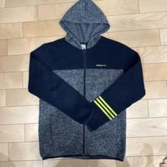 adidas neo ジップアップパーカー ネイビー×グレーのサムネイル