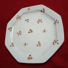 585J《橘吉 八角形 花柄中皿 約21.5cm》1枚のみ - メルカリ