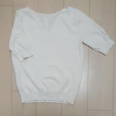 STYLE DELI ピッタリしない　5分袖Vネックニットのサムネイル