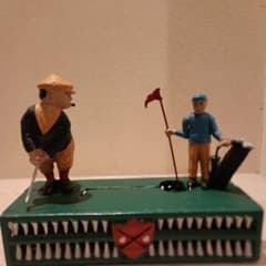アメリカヴィンテージ　ゴルファー鋳鉄製　オモチャ　貯金箱 アメリカヴィンテージ ゴルファー鋳鉄製 オモチャ 貯金箱 - メルカリ