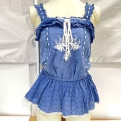 希少当時物】リズリサ 刺繍コットンレースキャミソール チュニック Y2K