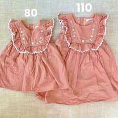 SLAP SLIP ひまわり刺しゅう胸元フリルワンピース　80サイズ110サイズのサムネイル