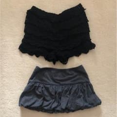 ザラ ZARA 2枚セット ショートパンツ スカートのサムネイル