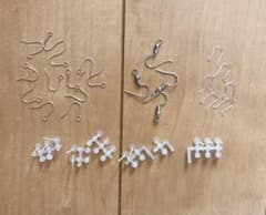 ピアス用金具 フック・樹脂パーツセットのサムネイル