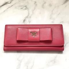 PRADA プラダ サフィアーノ 長財布 フィオッコ リボン 0513-⑦ - メルカリ