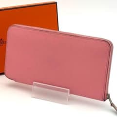エルメス アザップ ロング シルクイン ピンク 長財布 HERMES Y刻印