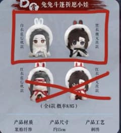 魔道祖師 ぬいぐるみ 15cm 重逢礼 くじ引き 中国限定 藍忘機 魏無羨 