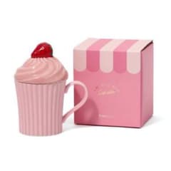 新品/未開封/Francfranc/カップケーキ型フタ付きマグカップ/ピンクのサムネイル