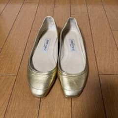 JIMMY CHOO ジミーチュウ ゴールドフラットパンプス