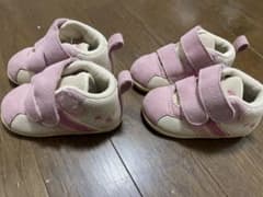【双子】　おまとめ　アシックス　靴　2足　ピンク　12.0センチのサムネイル