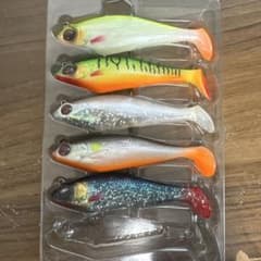 シャッドテールワーム 5色セット リアルベイトフィッシュのサムネイル