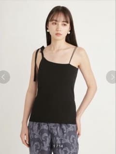 snidel リブニットカップインキャミ ブラック 美品のサムネイル