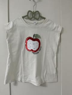 Tシャツ　スパンコール　りんご　140のサムネイル
