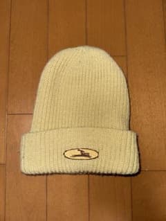 クリーム色 ニット帽 アクリル100% カナダ製　90s