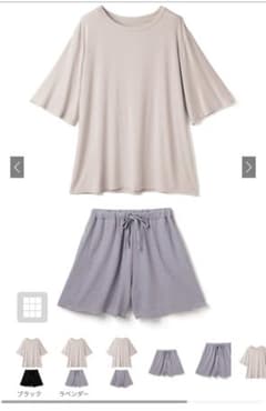 GRL TシャツXショートパンツルームウエアセットアップ[rut559]のサムネイル
