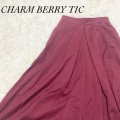 CHARM BERRY TIC バーガンディ プリーツスカートのサムネイル