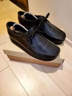 clarks　クラークス ワラビー ブラック レザーのサムネイル