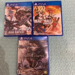 ゴッドイーター3、モンスターハンターワールド、ドラゴンボール　ゼノバースのサムネイル
