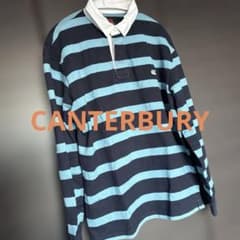 CANTERBURY ラガーシャツ ボーダー柄 長袖 - メルカリ