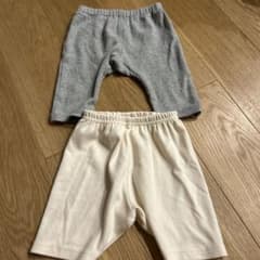 リブ素材 ハーフパンツ 2枚セットのサムネイル