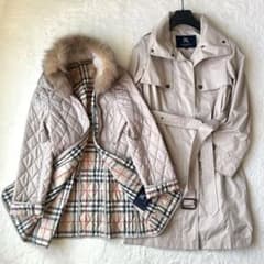 バーバリーロンドン 4WAY ロングコート　キルティングライナー　メガチェック 美品✨バーバリーロンドン 4way トレンチコート キルティングライナー