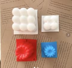 シリコンモールド  ボンボンキャンドル大小＆カヌレ大小セット。のサムネイル