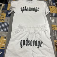godsavage Tシャツ ショートパンツ セットアップ ホワイトのサムネイル