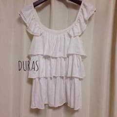 ＼DURAS／ デュラス フリル トップス ホワイトのサムネイル