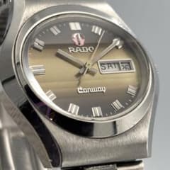 ラドー Conway 自動巻き メンズ ブロンズ文字盤 腕時計 稼働品 極美品！ラドー Conway カットガラス 自動巻き メンズ 腕時計 稼働品