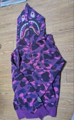 【売約済】A BATHING APE シャークパーカー 紫カモ XL 正規品 A BATHING APE シャークパーカー 紫 カモ APE - メルカリ