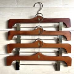 ラルフローレン 木製ハンガー スラックス/ボトムス用ウッドハンガー 4