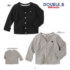 新品 ダブルB 90 シンプルカーディガン グレーのサムネイル