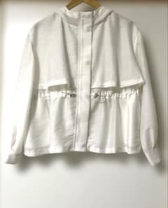 NATURAL BEAUTY BASIC フーディードロストブルゾン ホワイトS