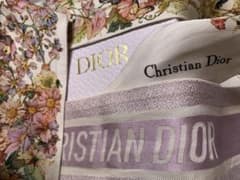 CHRISTIAN DIORクリスチャンディオールミッツァスカーフ花柄　パープル CHRISTIAN DIORクリスチャンディオールミッツァスカーフ花柄 パープル