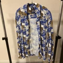 の*ま様 オープンカラー　柄シャツ　開襟　長袖シャツ 175/108Aのサムネイル