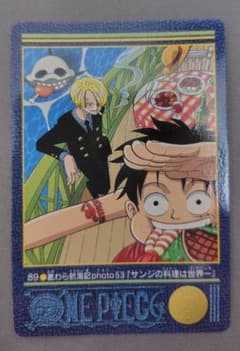 ワンピース　カード　ビジュアルアドベンチャー　89 53 サンジ　料理　ルフィ ワンピース ビジュアルアドベンチャー 89 サンジの料理は世界一 - メルカリ