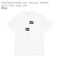 込み M Supreme コムデギャルソン 白 Teeのサムネイル