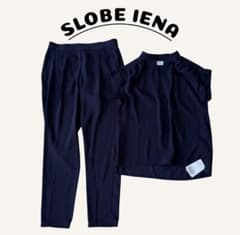 美品 SLOBE IENA セットアップ 36 ネイビー パンツ Sサイズのサムネイル