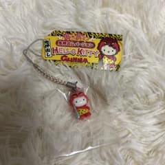 ご当地キティ 根付 群馬限定 鬼押出しバージョン タグ付き