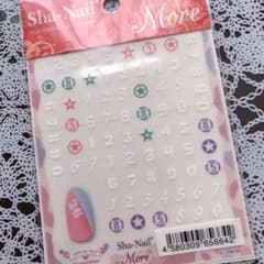 SALE!!!!!!写ネイル♡数字シール ホワイトのサムネイル