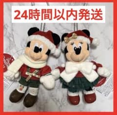 ディズニー クリスマス 2025 ミッキー ミニー ぬいぐるみバッジ サンタ