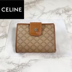 CELINE セリーヌ ヴィンテージ マカダム M08 がま口 二つ折り財布のサムネイル