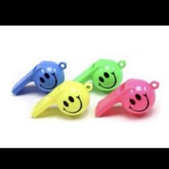 ハッピーホイッスル スマイル ニコちゃん 笛 防犯　パーツ デコ 参加賞 おまけ