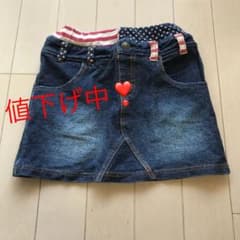 値下げ中‼️ダディオダディ　デニムスカート 110のサムネイル