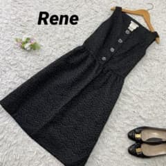 Rene ルネ フラワー 花柄 ジャガード ノースリーブ ワンピース Rene ルネ フラワー 花柄 ジャガード ノースリーブ ワンピース - メルカリ