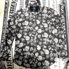 DIESEL ディーゼル 長袖シャツ 花柄 総柄 ブラック ホワイト Sのサムネイル